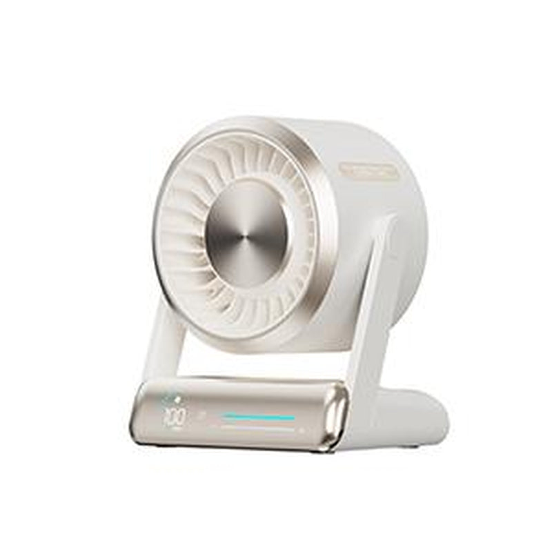 Coolhill Turbo Desktop Fan with 100-Speed Digital Display, Quiet Operation, Rechargeable Battery, and Dual Adjustment Modes for Office Environments
