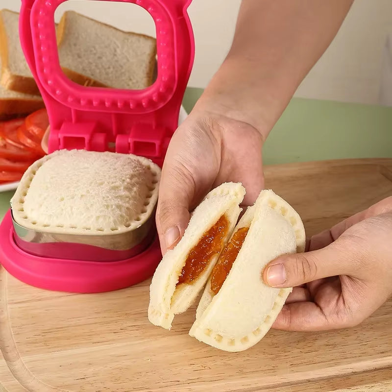 Professional Sandwich Cutter and Sealer with Stainless Steel Blade for Children's Lunches - Circular Bread and Toast Mold