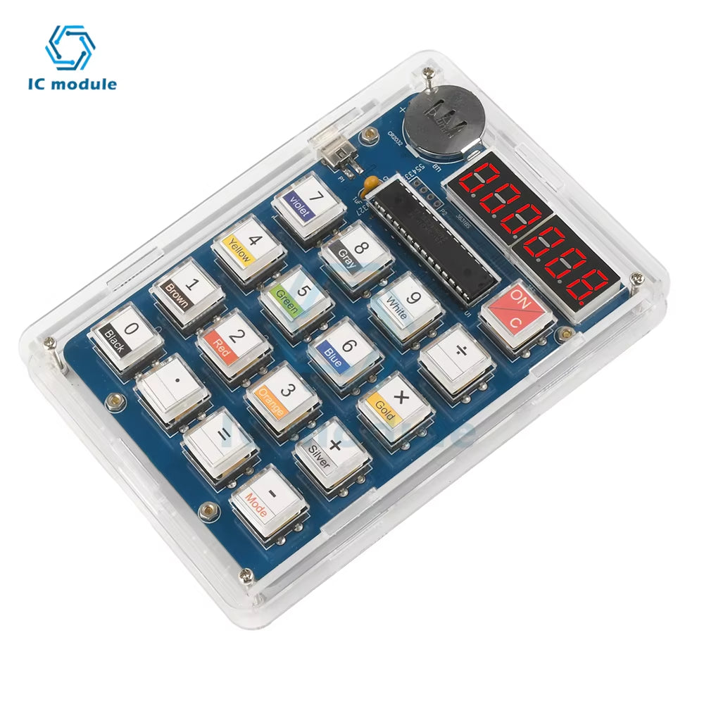 6-Digit Calculator DIY Soldering Kit for Microcontroller Education and Electronics Development