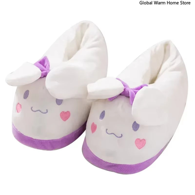 Crocodile Plush Cotton Slippers with Animated Mouth - Non-Slip Home Footwear for Children and Adults - Ideal Winter Gift