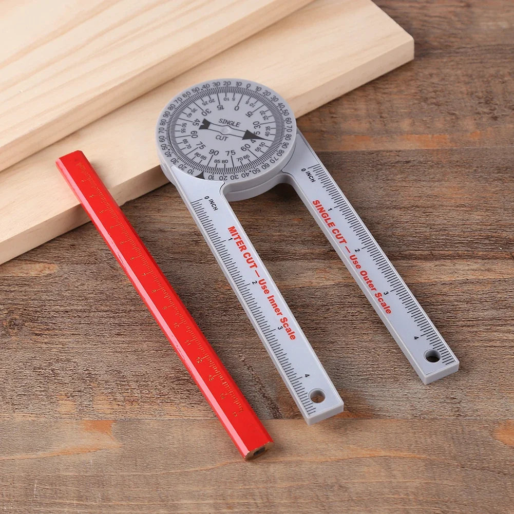 Precision Miter Saw Protractor and Angle Finder for Woodworking and Plumbing Applications