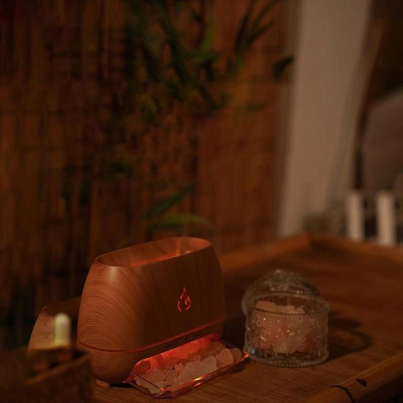 Aromatherapy Diffuser with Simulated Flame Design, 7 Color Options, USB-Powered Essential Oil Diffuser and Humidifier for Home Use