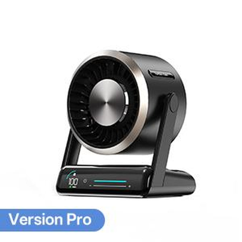Coolhill Turbo Desktop Fan with 100-Speed Digital Display, Quiet Operation, Rechargeable Battery, and Dual Adjustment Modes for Office Environments