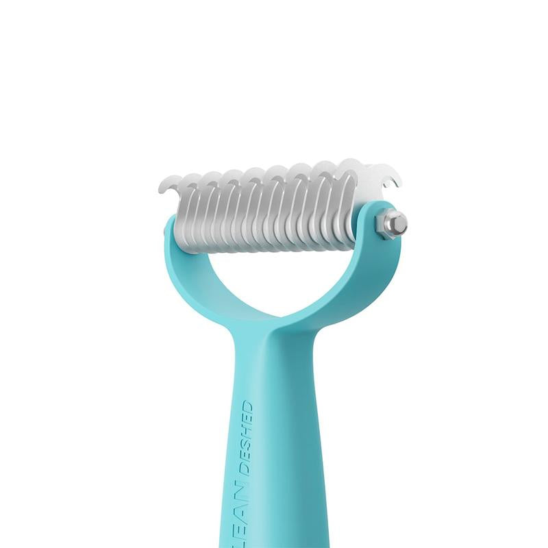 Uproot Clean Deshedder for Dogs, Cats, and Rabbits - Professional Grooming Tool with 9 & 17 Blades for Medium to Long Hair - Gentle Deshedding Brush for Comfortable Pet Care