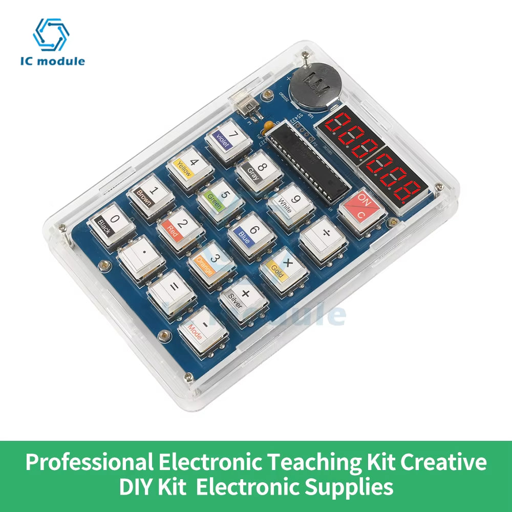 6-Digit Calculator DIY Soldering Kit for Microcontroller Education and Electronics Development