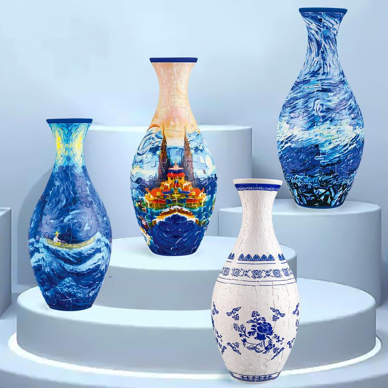 Adult 3D Puzzle - 160 Pieces Ready Vase for Creative Stress Relief and Home Decor