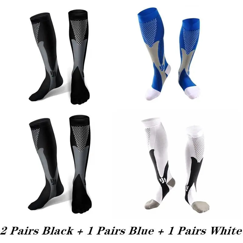 Men's Compression Socks for Athletic Performance - 30 mmHg Support for Varicose Veins, Available in Sets of 2, 3, or 4 Pairs
