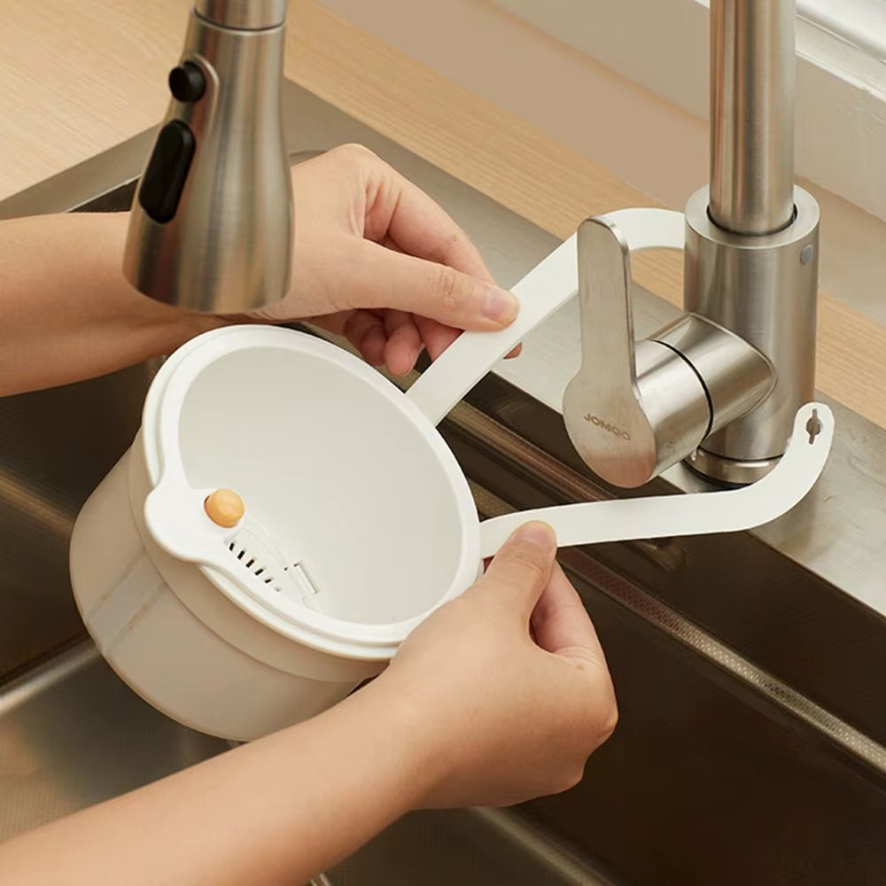 Multifunctional Detachable Sink Strainer Basket with Quick Drain Feature and Accessible Bottom Cover