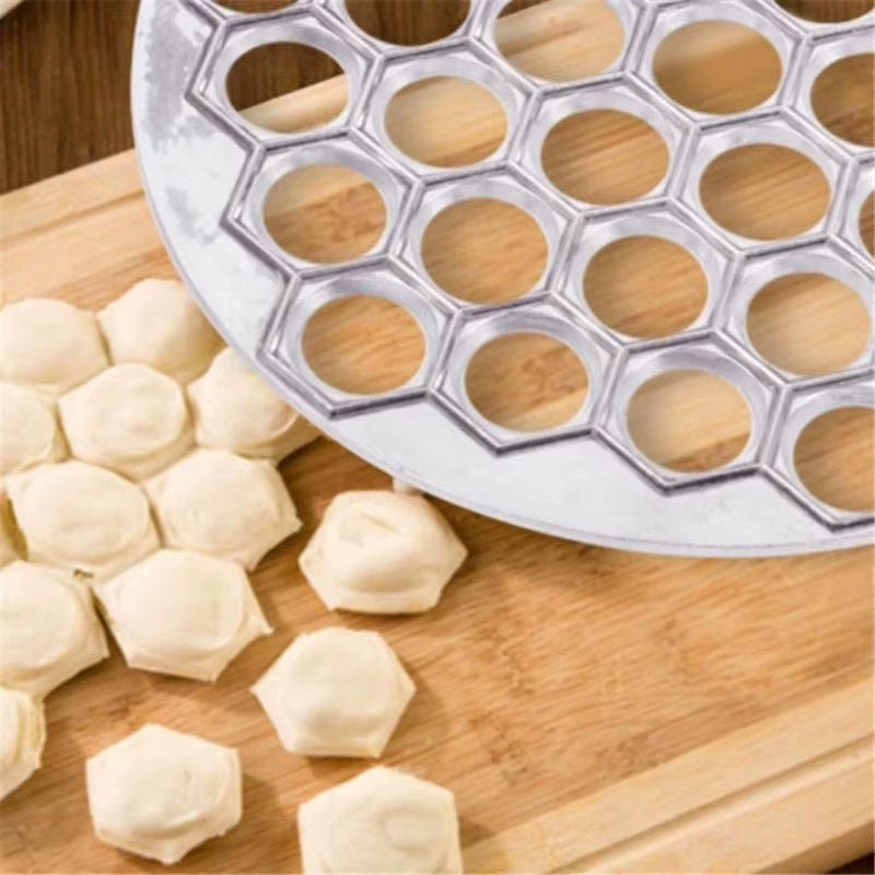 Aluminum Ravioli Maker with 37 Cavities - Professional Pastry Cutter for Meat Dumplings and Artisan Pasta