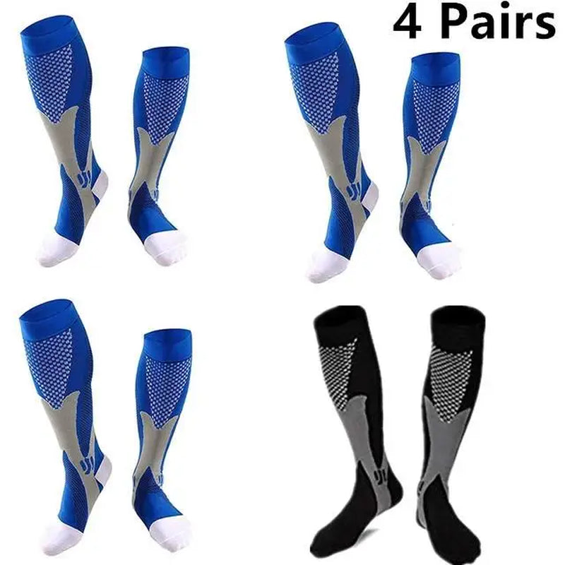 Men's Compression Socks for Athletic Performance - 30 mmHg Support for Varicose Veins, Available in Sets of 2, 3, or 4 Pairs