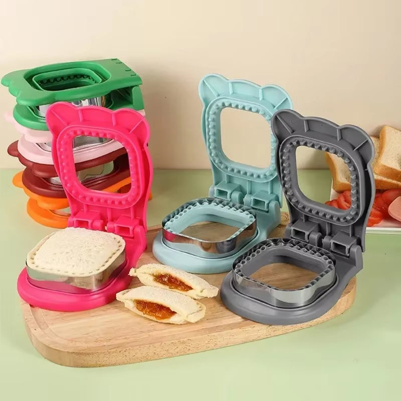 Professional Sandwich Cutter and Sealer with Stainless Steel Blade for Children's Lunches - Circular Bread and Toast Mold