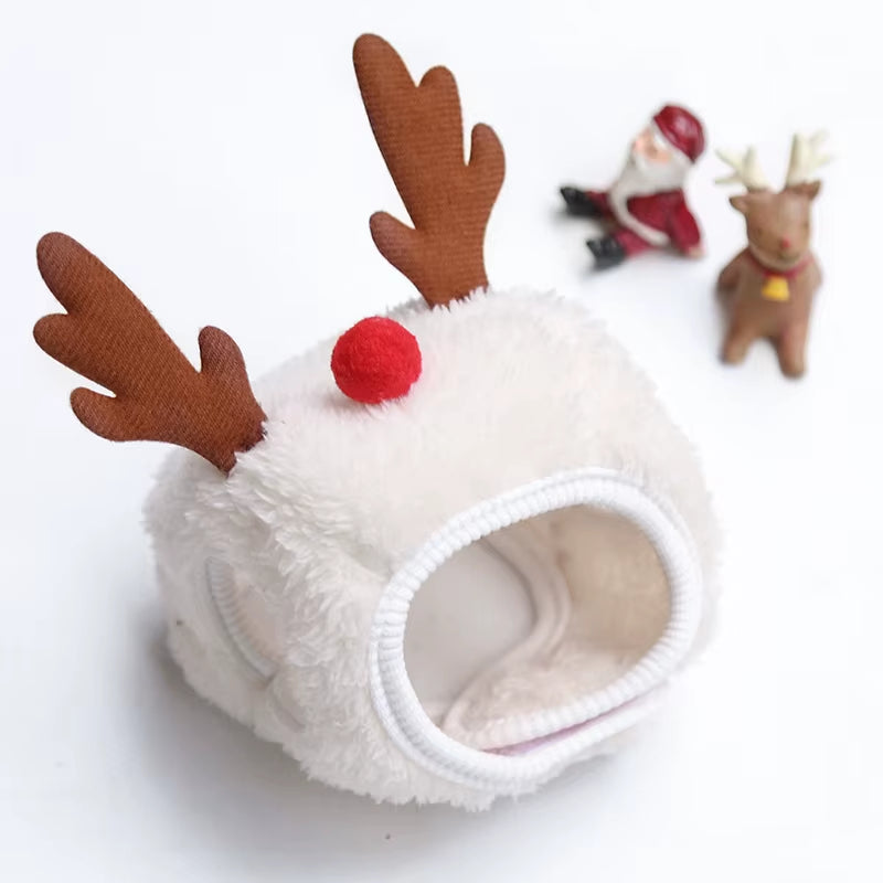 Festive Dog Christmas Hat and Santa Bibs for New Year Celebrations - Charming Bandana Accessories for Puppies and Cats