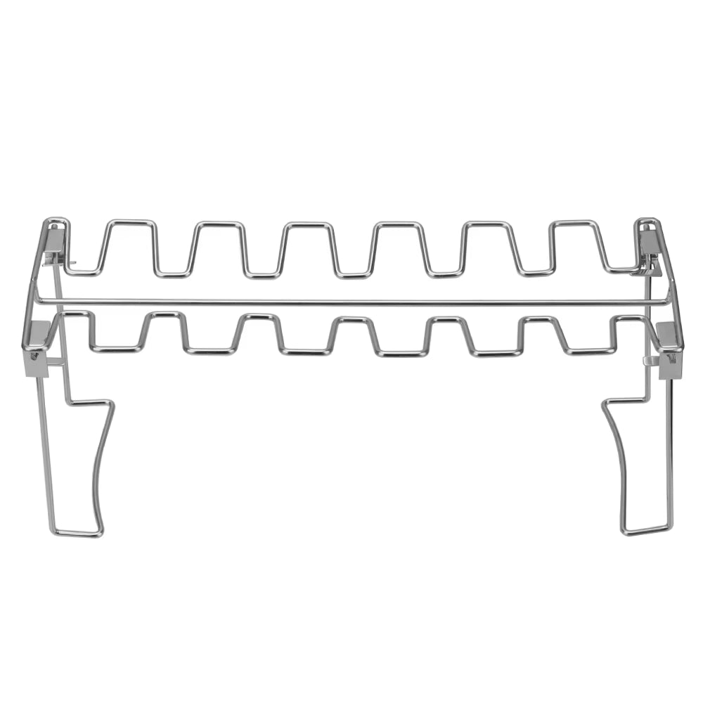 Stainless Steel BBQ Drumstick Holder with 14 Slots - Versatile Grill Rack for Chicken Legs, Wings, and Ribs - Ideal for Smoker and Oven Roasting