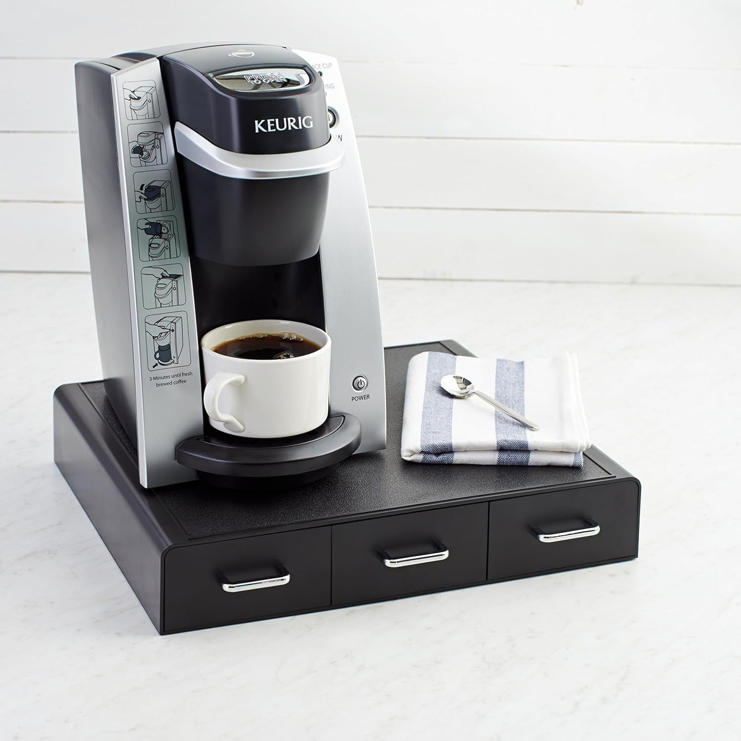 K-Cup Coffee Pods Storage Drawer - Holds 36 Pods, Black