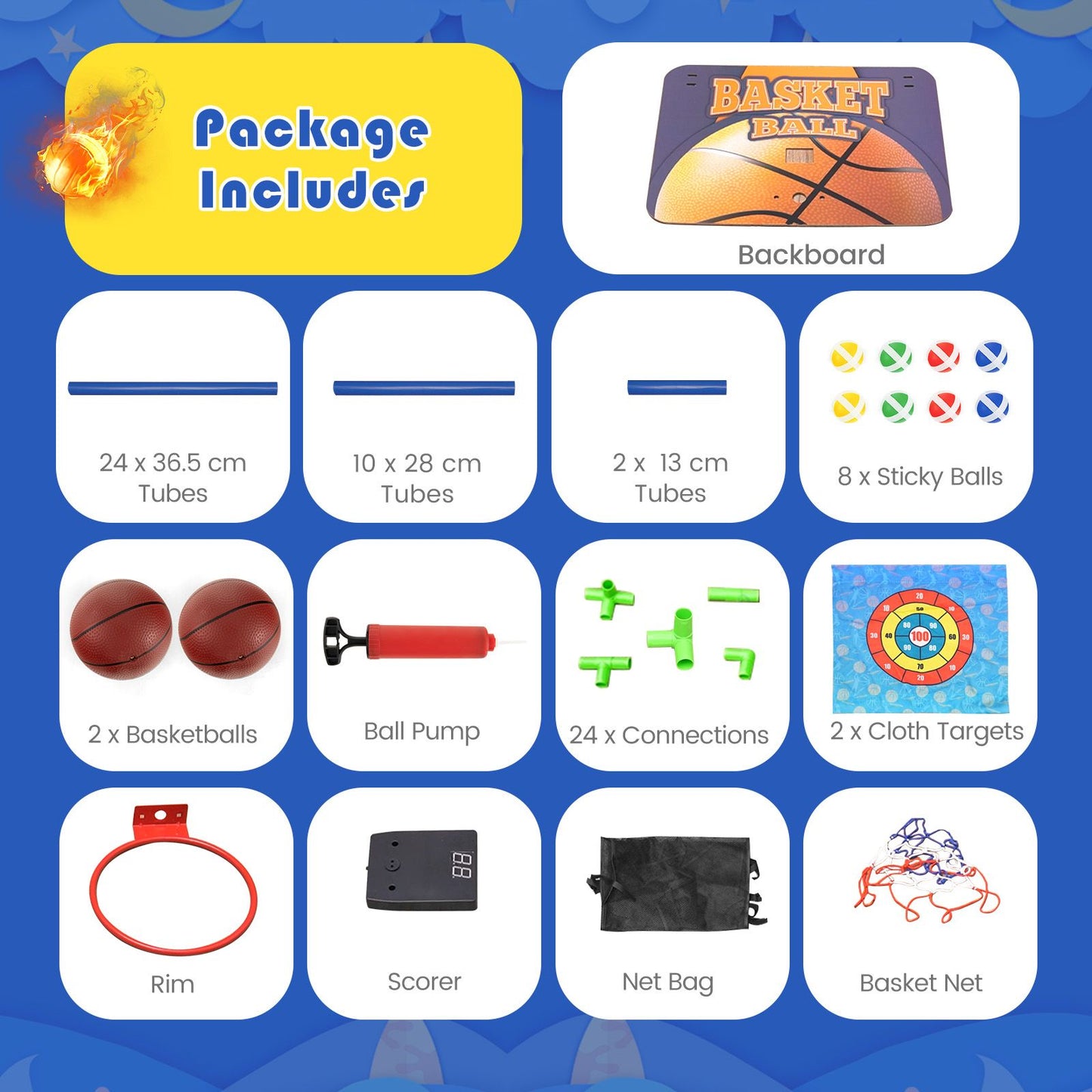 Dual-Function Children's Basketball Arcade Game with Electronic Scoring System