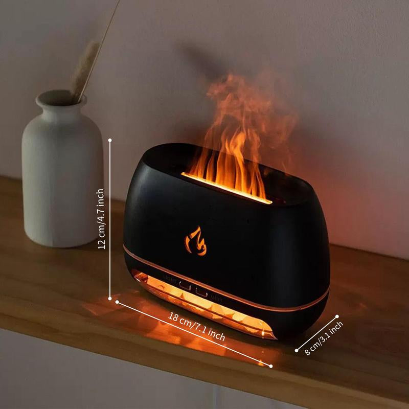 Aromatherapy Diffuser with Simulated Flame Design, 7 Color Options, USB-Powered Essential Oil Diffuser and Humidifier for Home Use