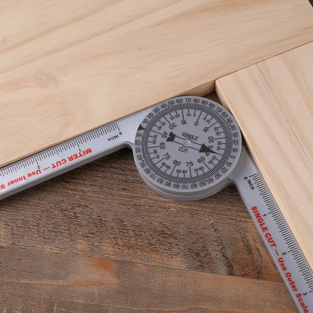 Precision Miter Saw Protractor and Angle Finder for Woodworking and Plumbing Applications