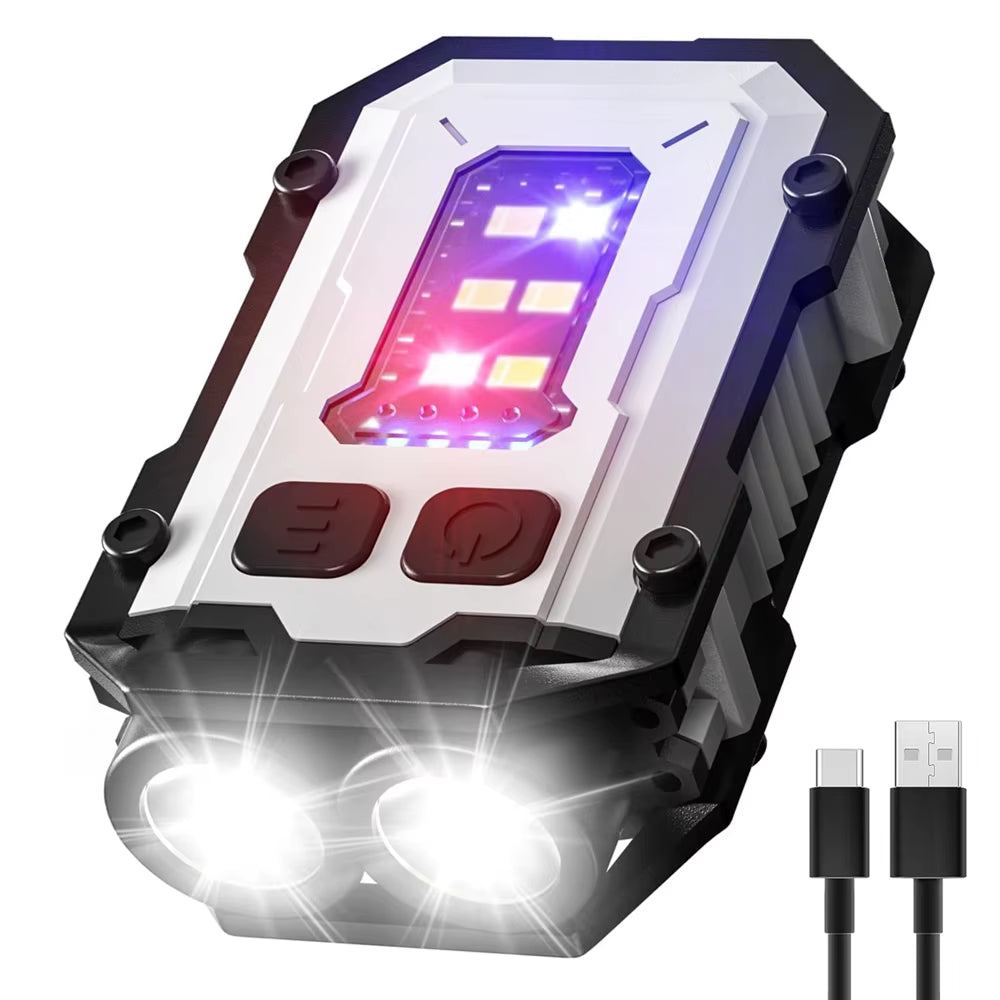Rechargeable Mini LED Keychain Flashlight - 800 Lumens, USB-C, 8 Lighting Modes, Magnetic Design for Outdoor Activities and Emergencies
