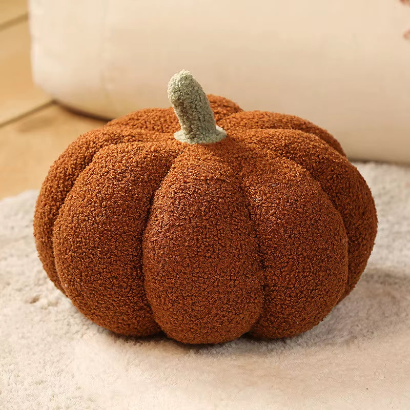 20CM Plush Pumpkin Toy - Soft Stuffed Cushion for Halloween Home Décor and Children's Gifts