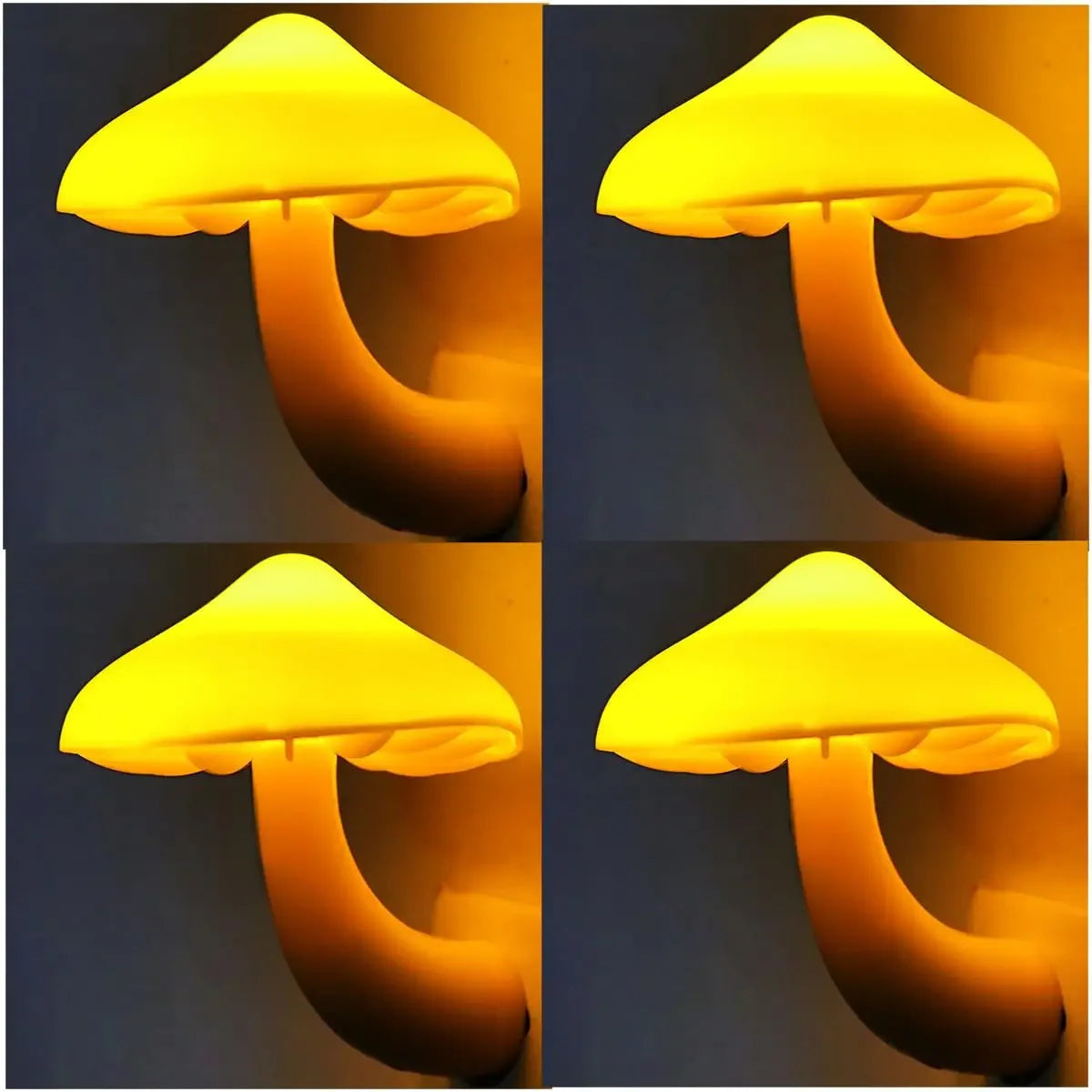 LED Night Light with Photocell Sensor - Stylish Mushroom Design for Bedrooms, Bathrooms, and Restrooms