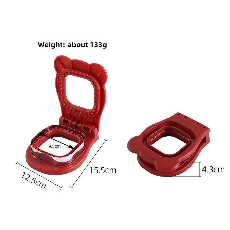 Professional Sandwich Cutter and Sealer with Stainless Steel Blade for Children's Lunches - Circular Bread and Toast Mold