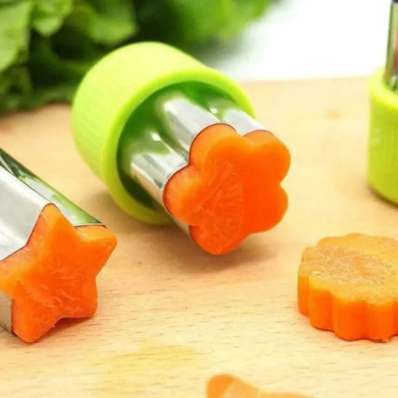 Premium Stainless Steel Vegetable and Fruit Cutter Set with Durable Cookie Stamps and Cake Molds