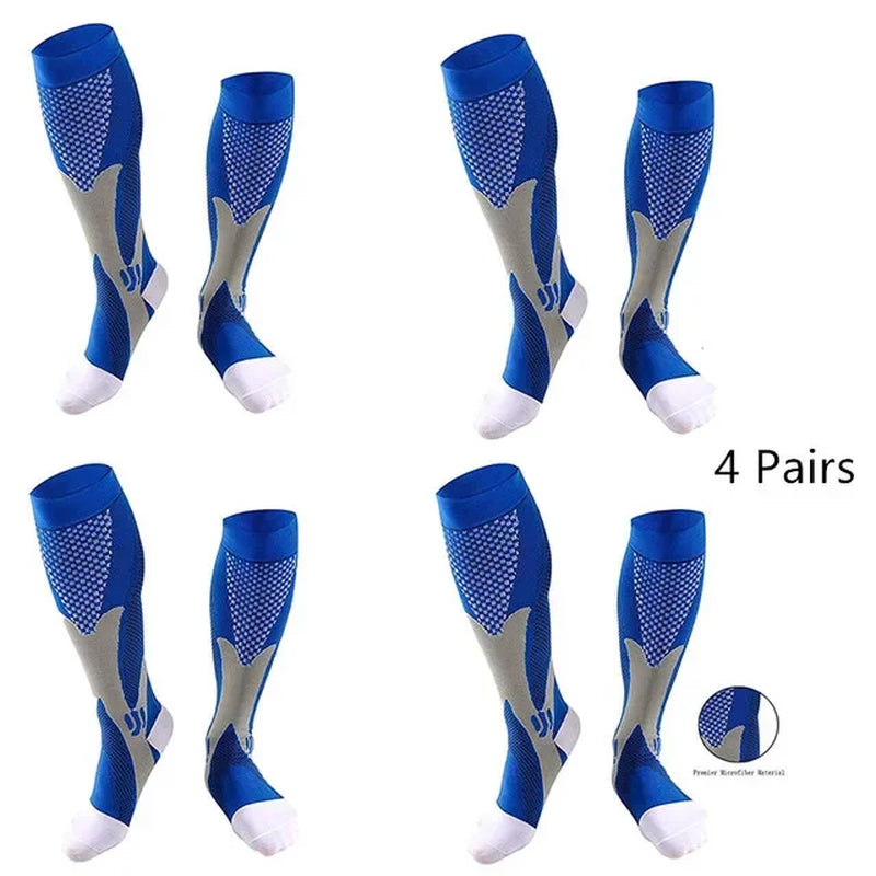 Men's Compression Socks for Athletic Performance - 30 mmHg Support for Varicose Veins, Available in Sets of 2, 3, or 4 Pairs