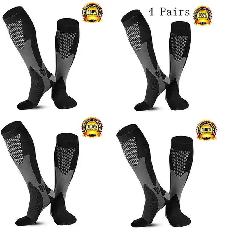 Men's Compression Socks for Athletic Performance - 30 mmHg Support for Varicose Veins, Available in Sets of 2, 3, or 4 Pairs