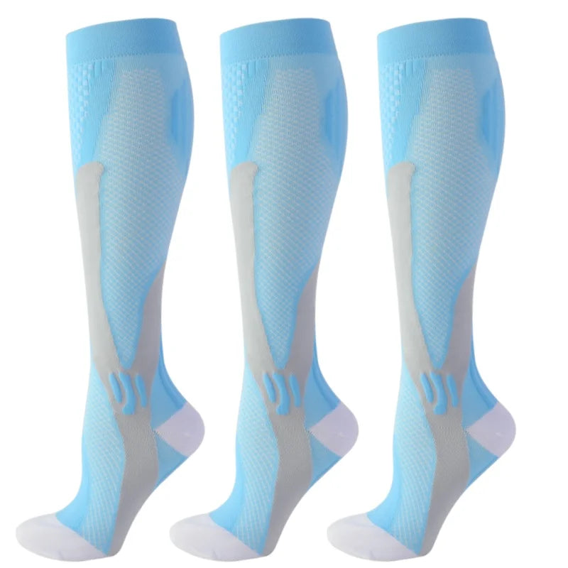 Men's Compression Socks for Athletic Performance - 30 mmHg Support for Varicose Veins, Available in Sets of 2, 3, or 4 Pairs