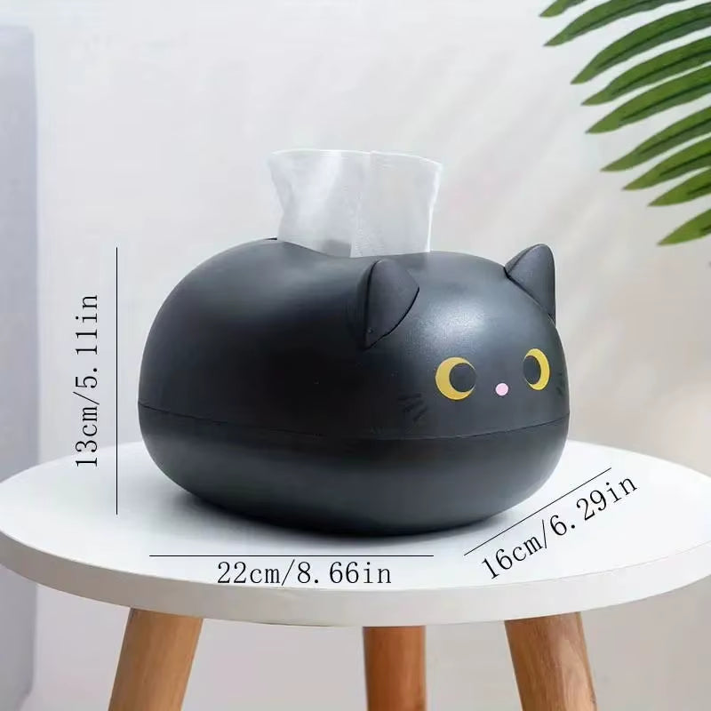 Nordic-Inspired Cat Tissue Box and Napkin Organizer for Home and Kitchen Decor