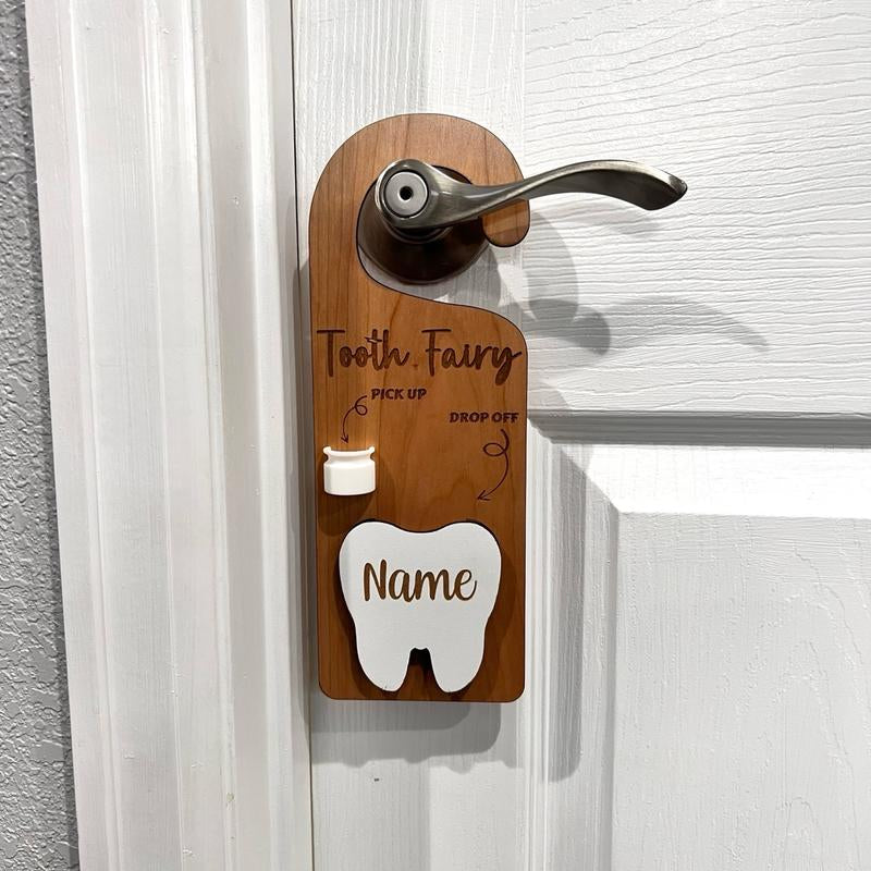 Customized Wooden Tooth Fairy Door Hanger