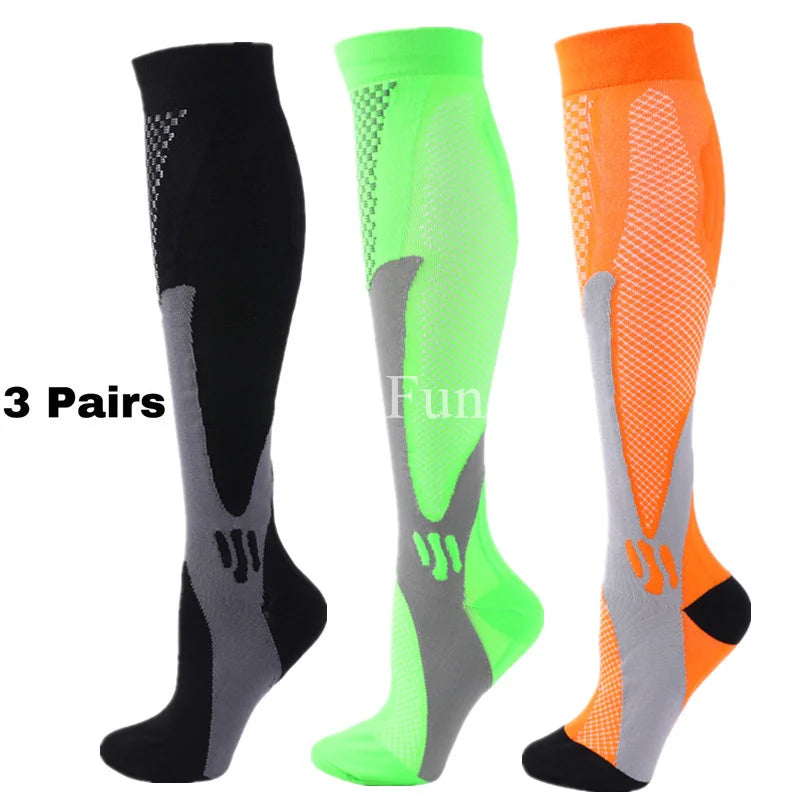 Men's Compression Socks for Athletic Performance - 30 mmHg Support for Varicose Veins, Available in Sets of 2, 3, or 4 Pairs