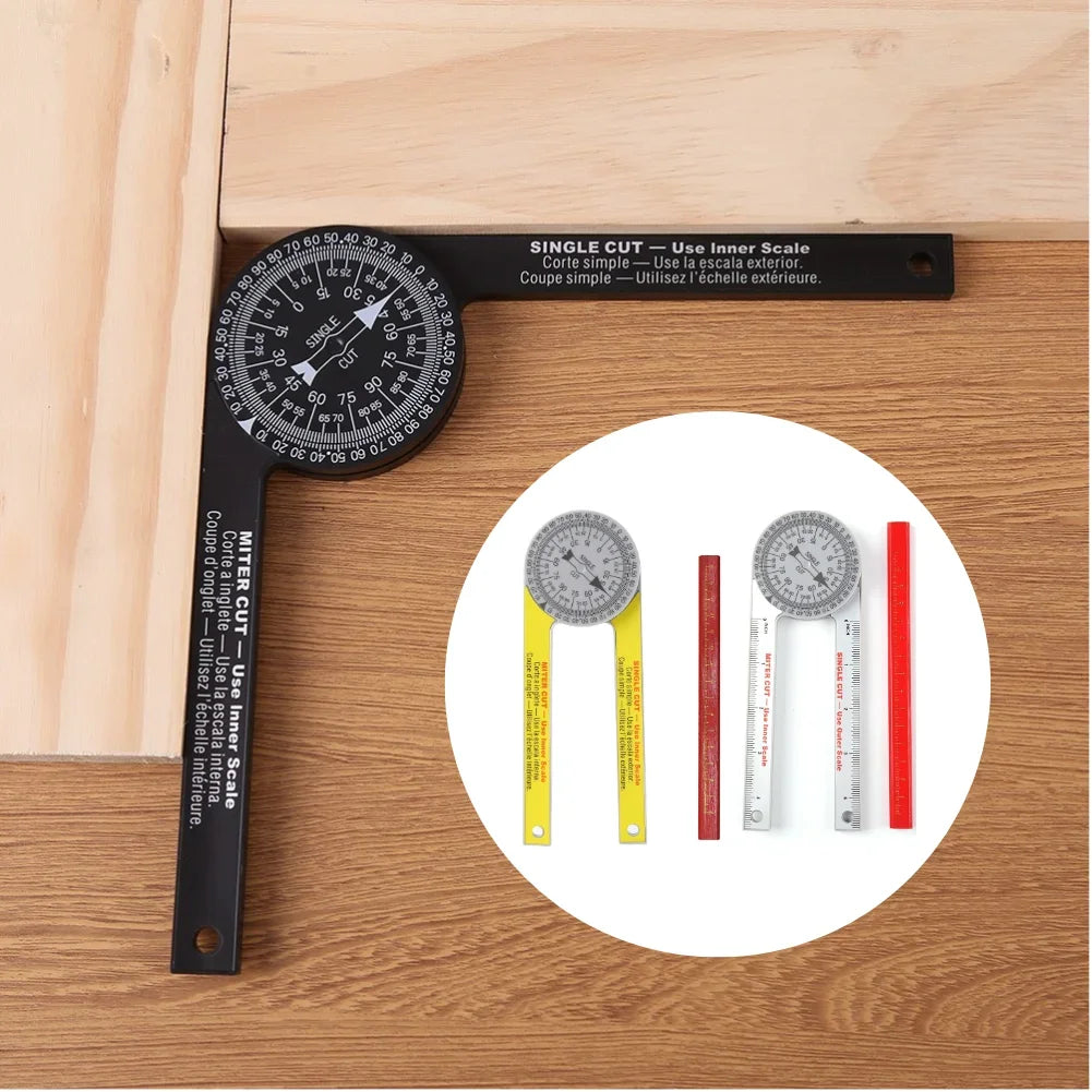 Precision Miter Saw Protractor and Angle Finder for Woodworking and Plumbing Applications