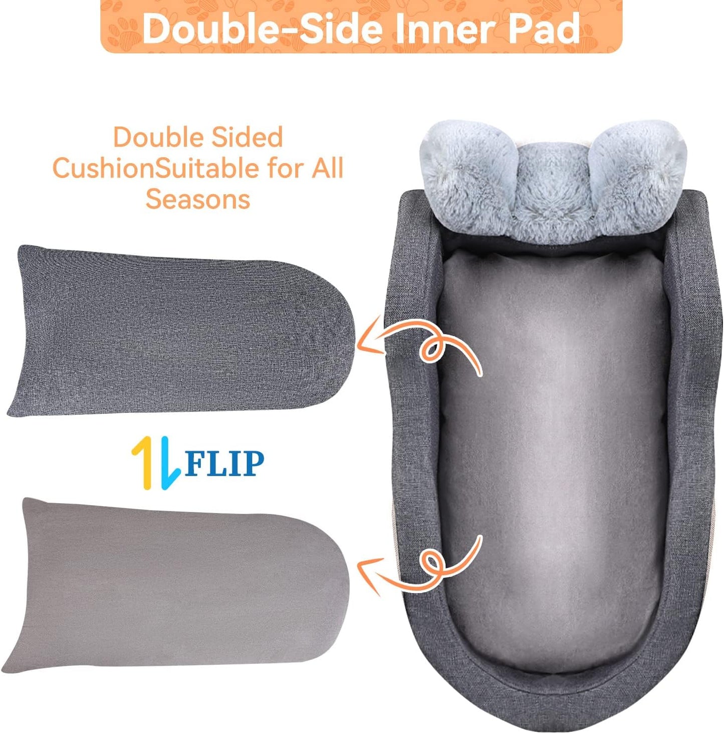 Small Dog Center Console Car Seat Booster - Dark Gray Pet Seat for Puppies