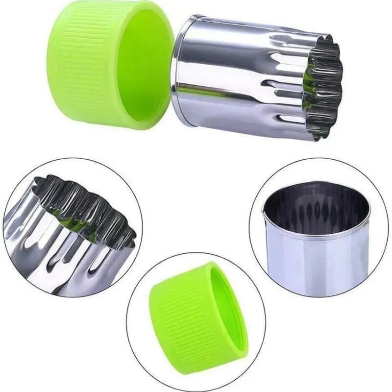 Premium Stainless Steel Vegetable and Fruit Cutter Set with Durable Cookie Stamps and Cake Molds