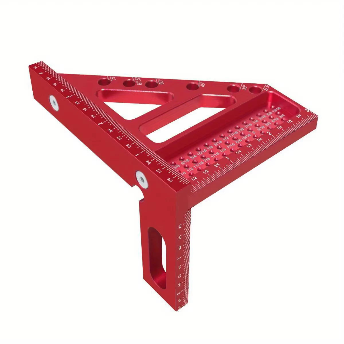 3D Multi-Angle Precision Measuring Ruler with Aluminum Alloy Square Protractor for Metric and Imperial Measurements