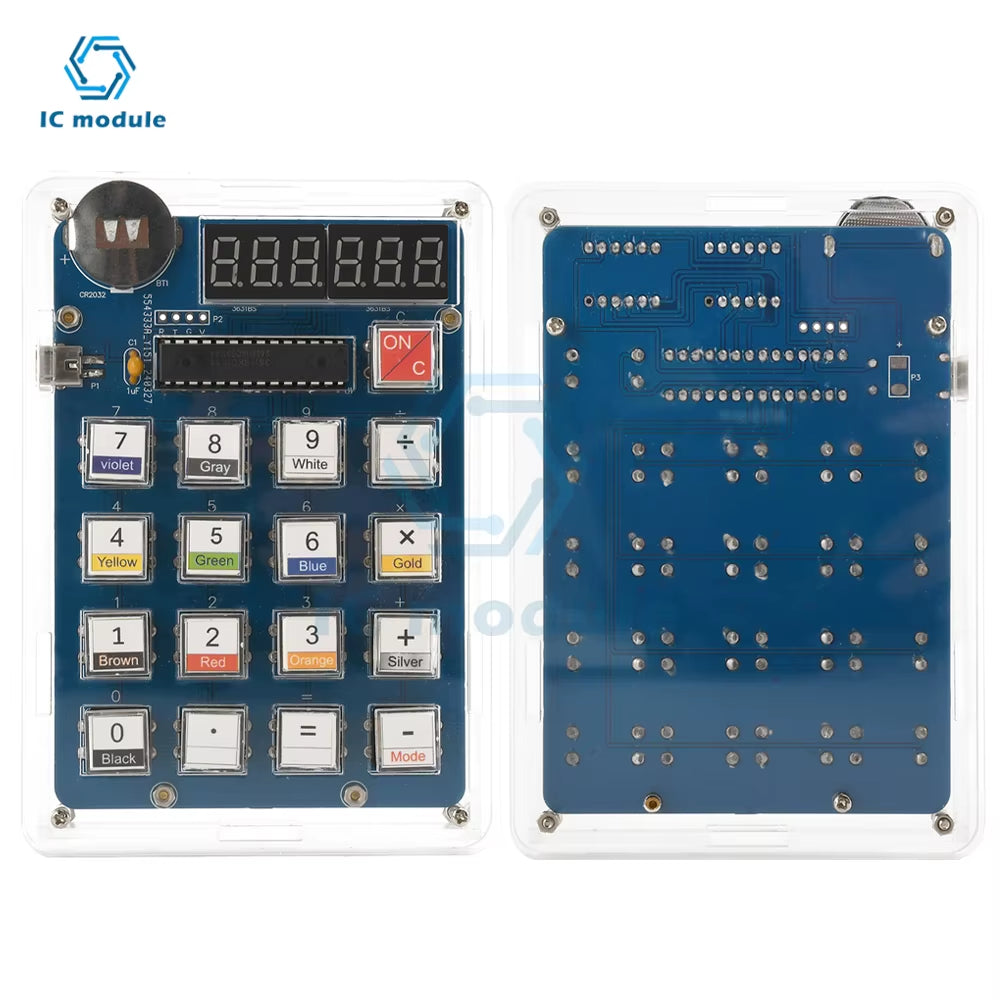 6-Digit Calculator DIY Soldering Kit for Microcontroller Education and Electronics Development