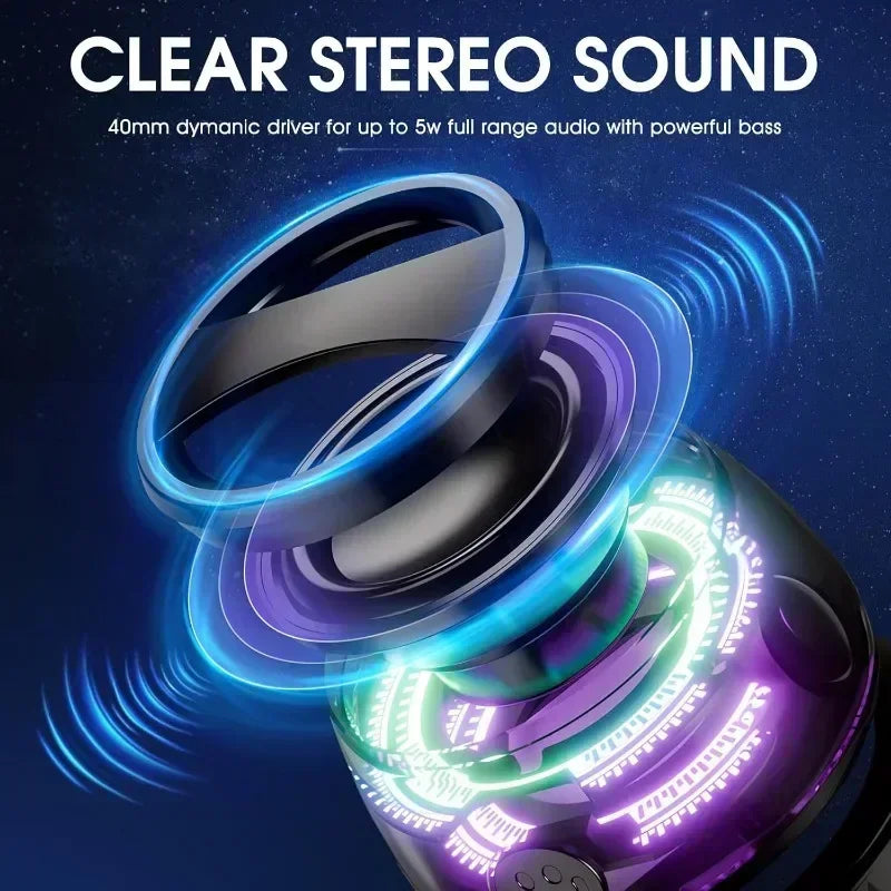 G200 Portable Bluetooth Speaker with RGB Lighting, Magnetic Design, Bluetooth 5.3 Connectivity, Compact Sound Box, 7-Hour Playback, and Integrated Phone Holder