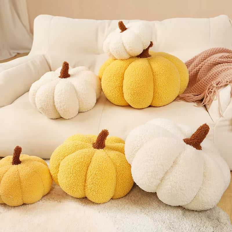 20CM Plush Pumpkin Toy - Soft Stuffed Cushion for Halloween Home Décor and Children's Gifts