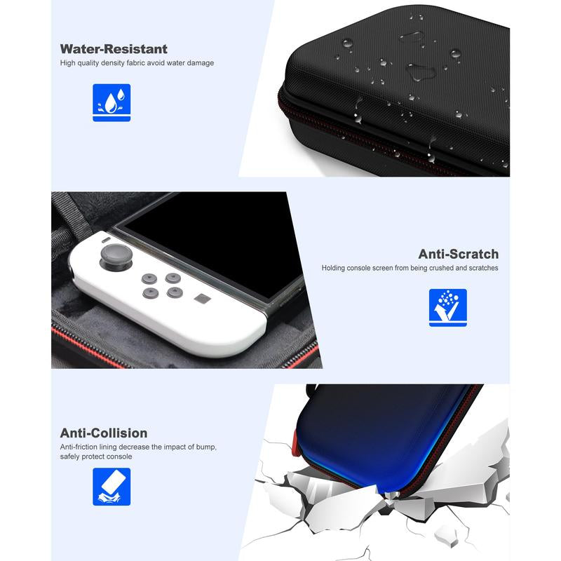 ESYWEN Hard Shell Carrying Case for Nintendo Switch 2 (2025) and Switch/Switch OLED - Protective Case for Accessories and Games