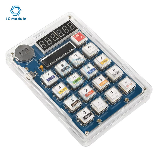6-Digit Calculator DIY Soldering Kit for Microcontroller Education and Electronics Development