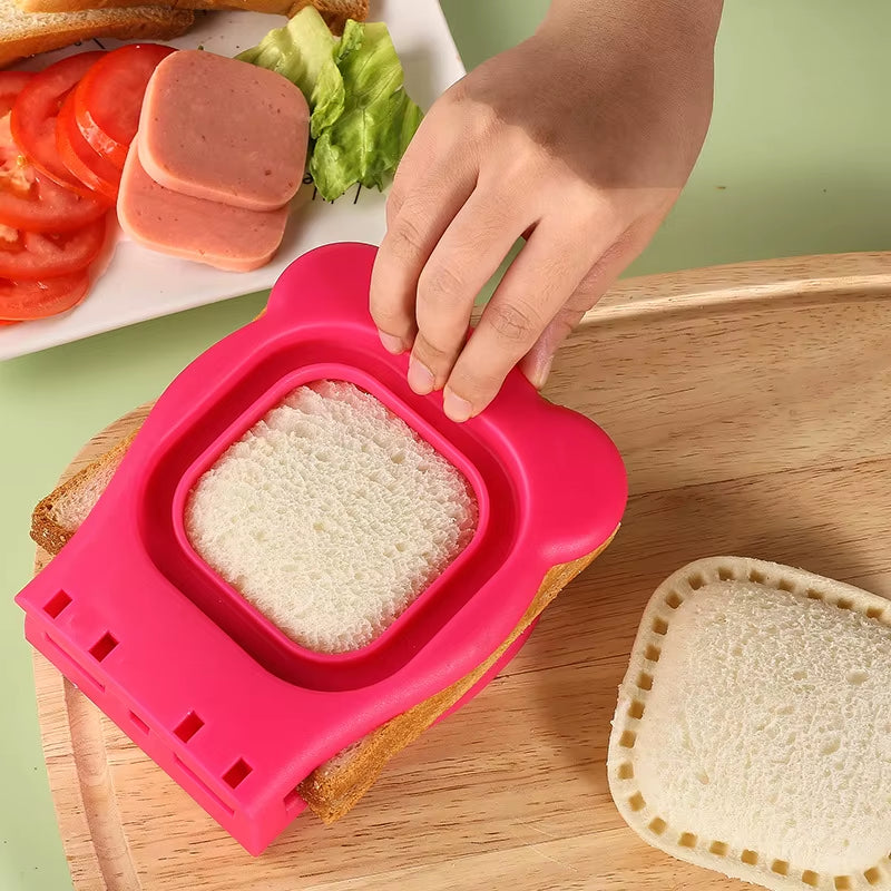 Professional Sandwich Cutter and Sealer with Stainless Steel Blade for Children's Lunches - Circular Bread and Toast Mold