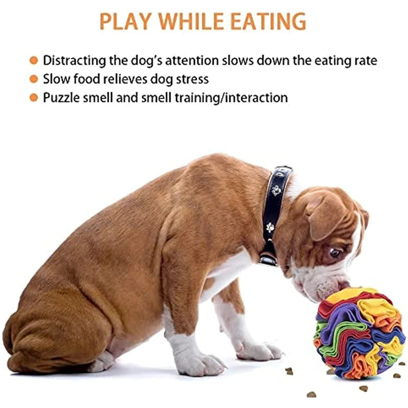 Interactive Dog Snuffle Ball Mat with Removable Pads - Sniffing Training Blanket and Puzzle Toy for Pets