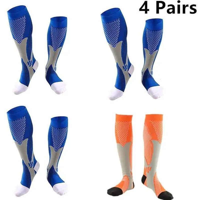 Men's Compression Socks for Athletic Performance - 30 mmHg Support for Varicose Veins, Available in Sets of 2, 3, or 4 Pairs