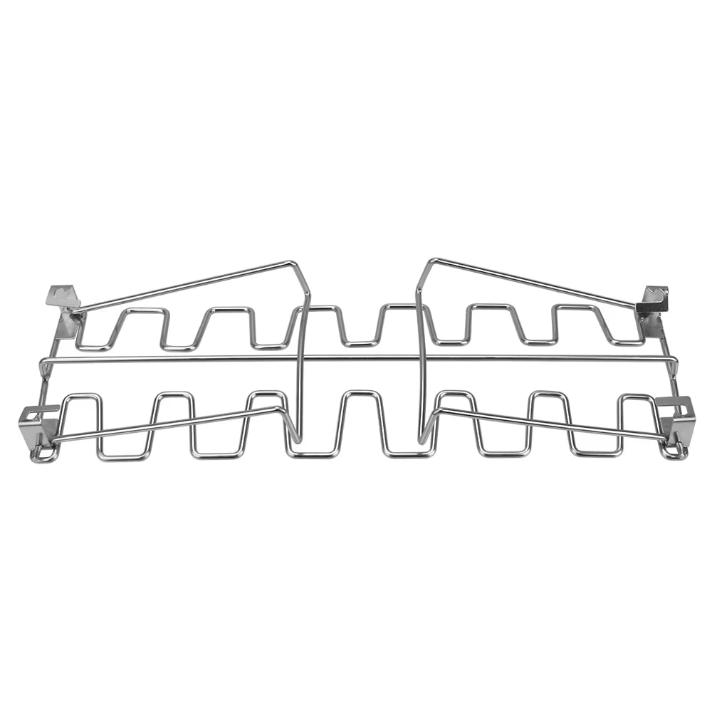 Stainless Steel BBQ Drumstick Holder with 14 Slots - Versatile Grill Rack for Chicken Legs, Wings, and Ribs - Ideal for Smoker and Oven Roasting
