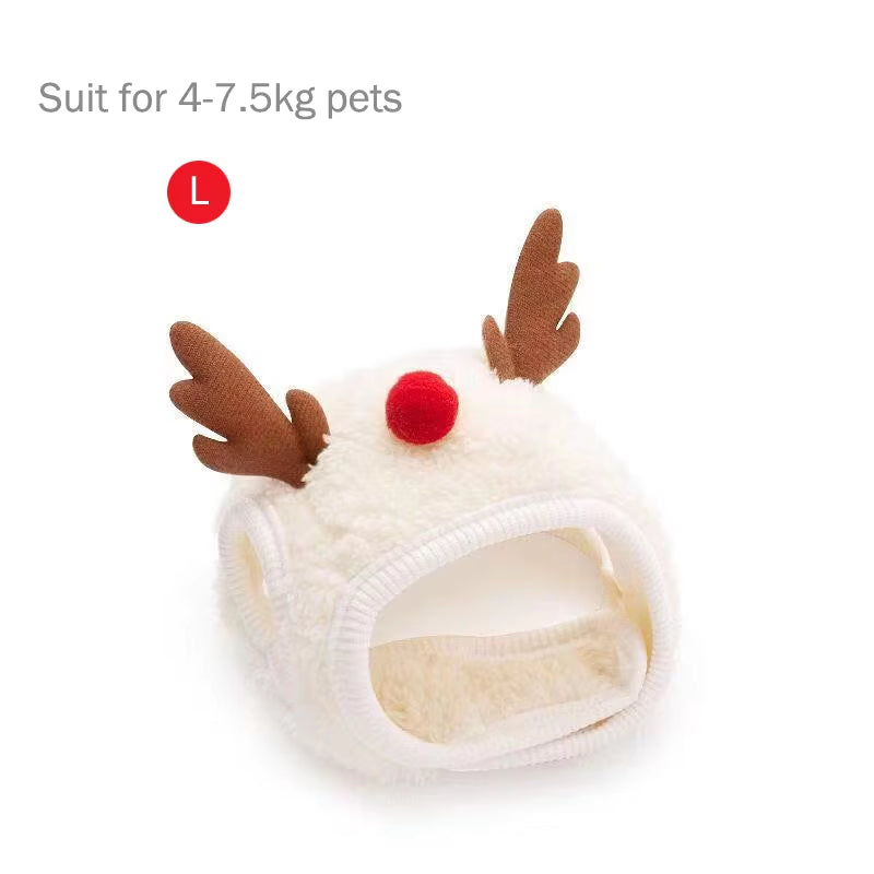 Festive Dog Christmas Hat and Santa Bibs for New Year Celebrations - Charming Bandana Accessories for Puppies and Cats