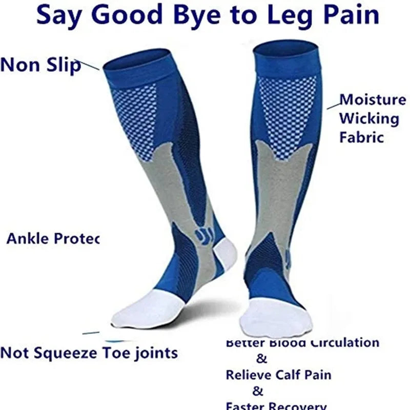 Men's Compression Socks for Athletic Performance - 30 mmHg Support for Varicose Veins, Available in Sets of 2, 3, or 4 Pairs