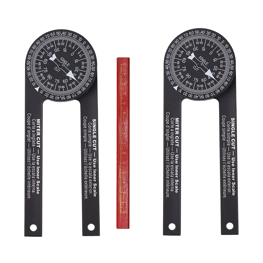 Precision Miter Saw Protractor and Angle Finder for Woodworking and Plumbing Applications