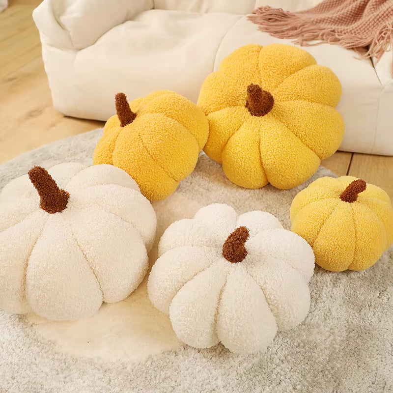 20CM Plush Pumpkin Toy - Soft Stuffed Cushion for Halloween Home Décor and Children's Gifts
