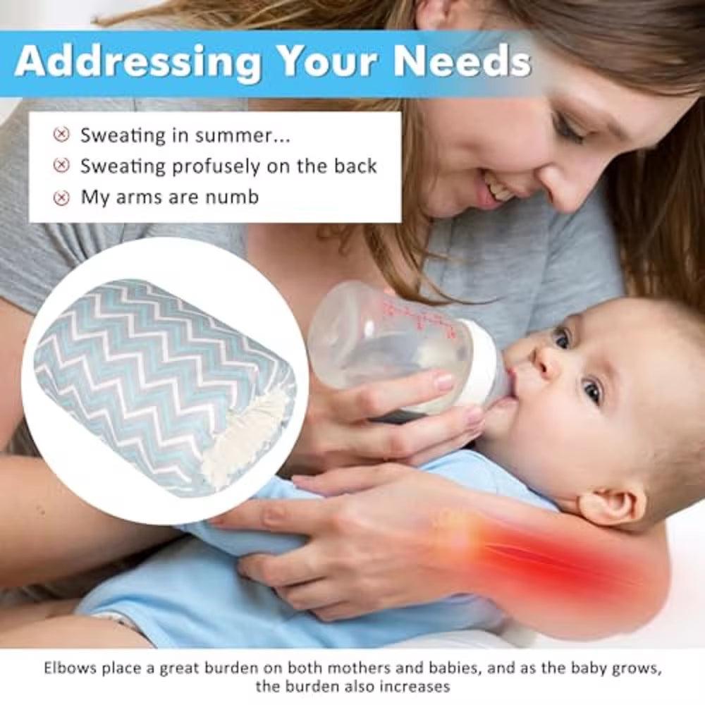 Cotton Nursing Pillow for Newborns - Soft Arm Support for Breastfeeding and Bottle Feeding - Essential Accessory for Maternal Care